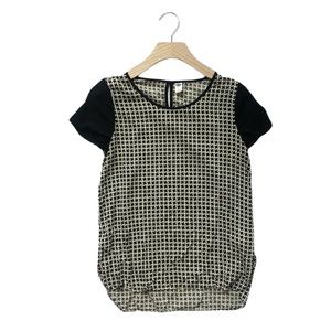 Old Navy Houndstooth Short Sleeve Blouse S